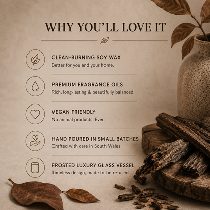 Oud & Rosewood Soy Wax Candle
