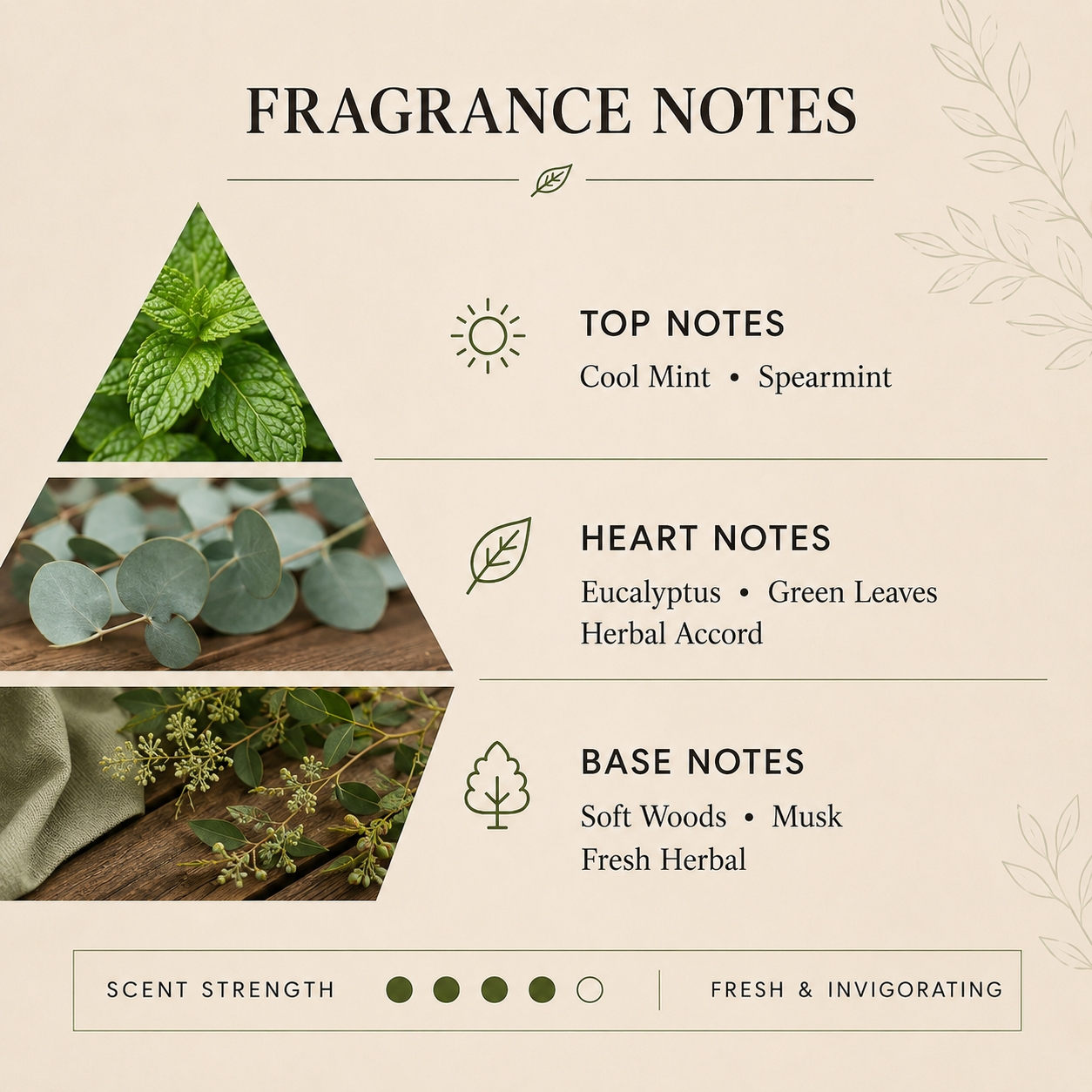 Mint Leaf & Eucalyptus Soy Wax Candle