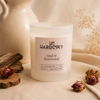 Oud & Rosewood Soy Wax Candle