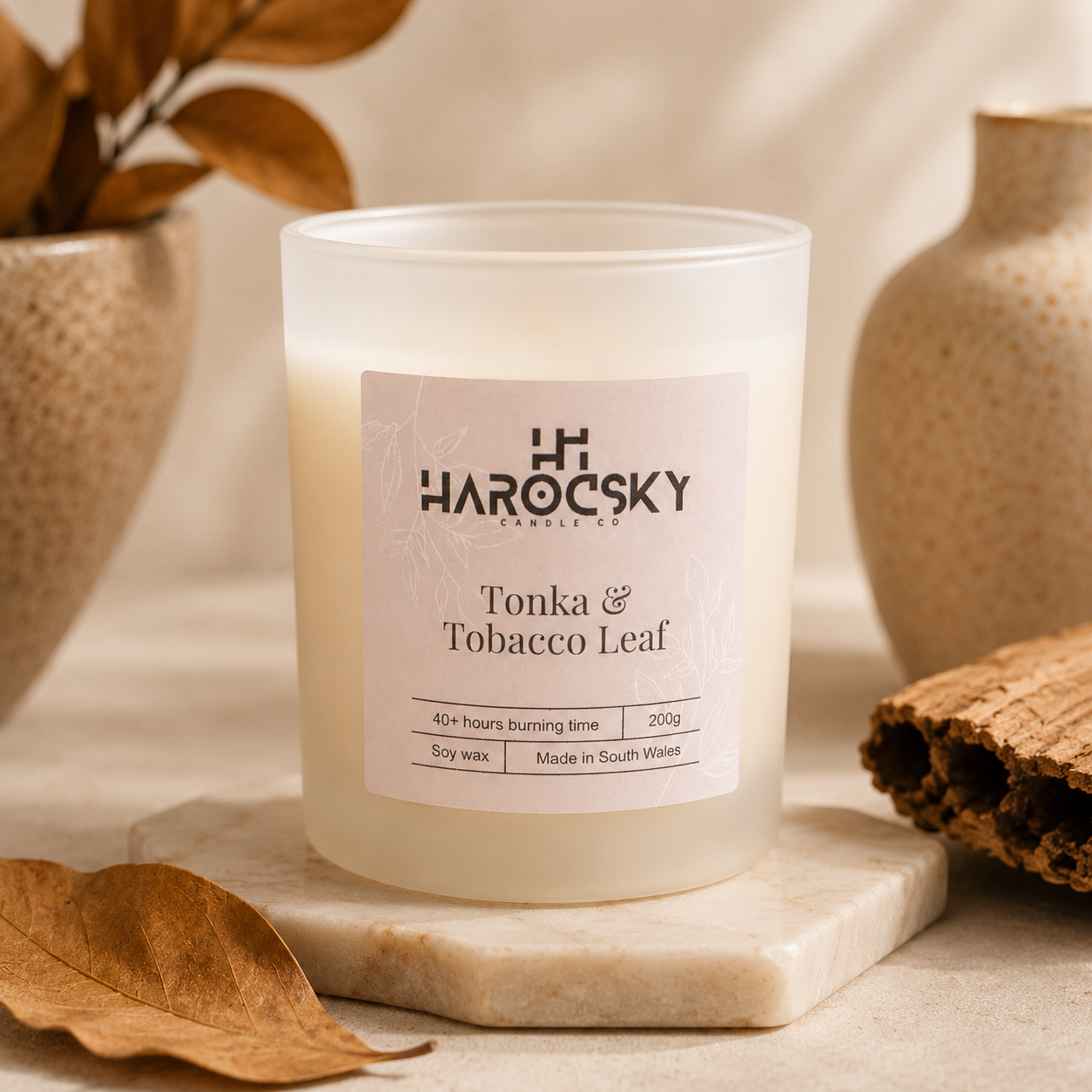 Tonka & Tobacco Leaf Soy Wax Candle